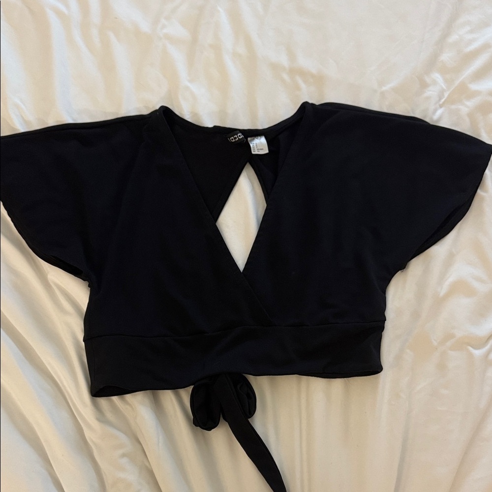 Black Wrap Top